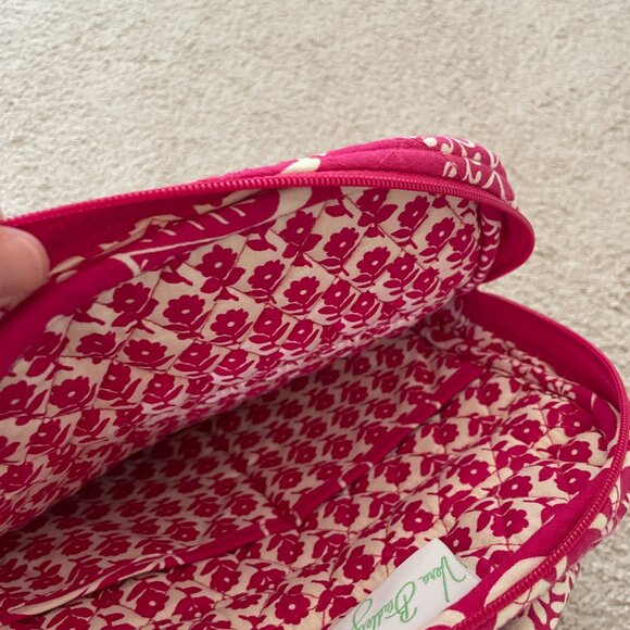 Vera Bradley Quilted Backpack in Hot Pink Twirly Birds Pattern - 12x9" - Picture 3 of 6